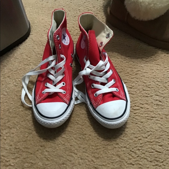 red converse high tops youth